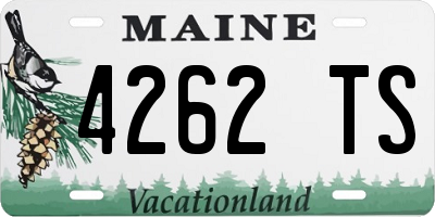 ME license plate 4262TS