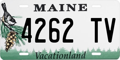ME license plate 4262TV