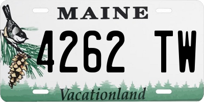 ME license plate 4262TW