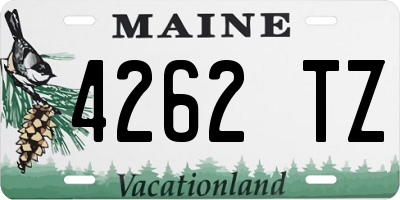 ME license plate 4262TZ