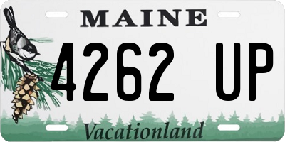 ME license plate 4262UP
