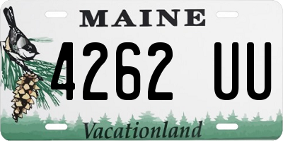 ME license plate 4262UU