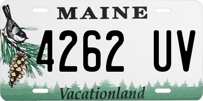 ME license plate 4262UV