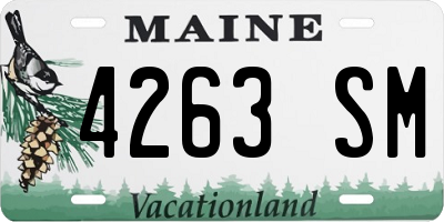 ME license plate 4263SM