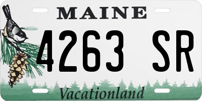 ME license plate 4263SR