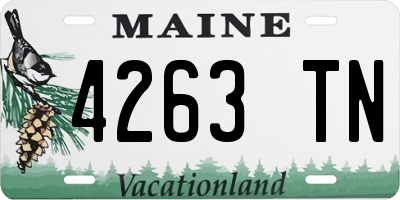 ME license plate 4263TN