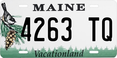 ME license plate 4263TQ