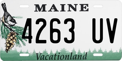 ME license plate 4263UV