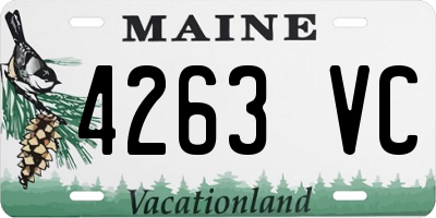 ME license plate 4263VC
