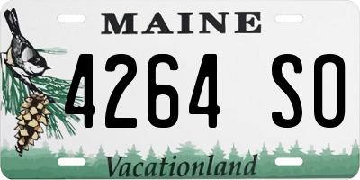ME license plate 4264SO