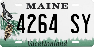 ME license plate 4264SY