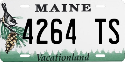 ME license plate 4264TS