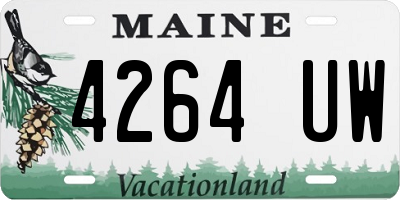 ME license plate 4264UW