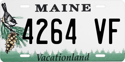 ME license plate 4264VF