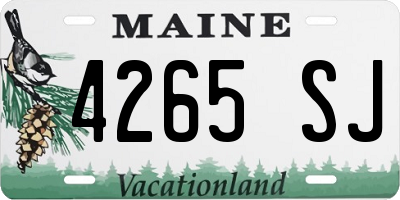 ME license plate 4265SJ
