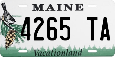 ME license plate 4265TA