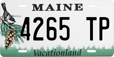 ME license plate 4265TP