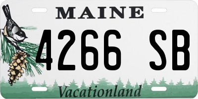 ME license plate 4266SB