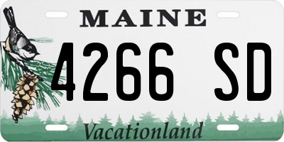 ME license plate 4266SD