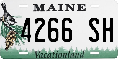 ME license plate 4266SH