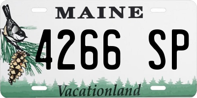 ME license plate 4266SP
