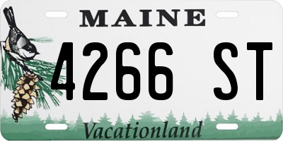 ME license plate 4266ST
