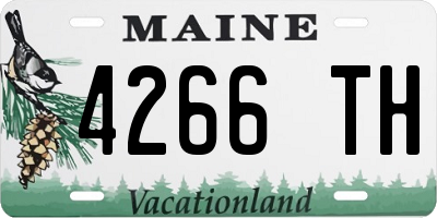 ME license plate 4266TH