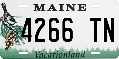 ME license plate 4266TN