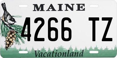 ME license plate 4266TZ