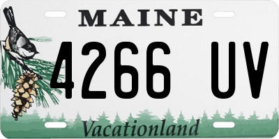 ME license plate 4266UV