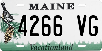 ME license plate 4266VG