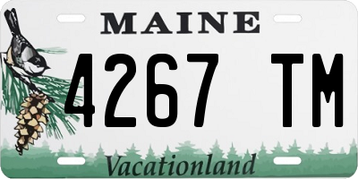 ME license plate 4267TM