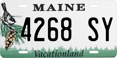 ME license plate 4268SY