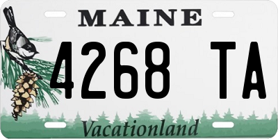ME license plate 4268TA