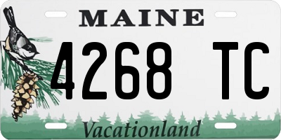ME license plate 4268TC
