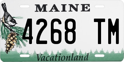 ME license plate 4268TM