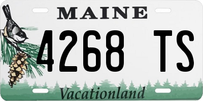 ME license plate 4268TS