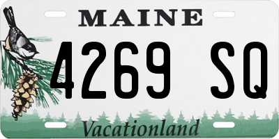 ME license plate 4269SQ