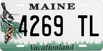 ME license plate 4269TL