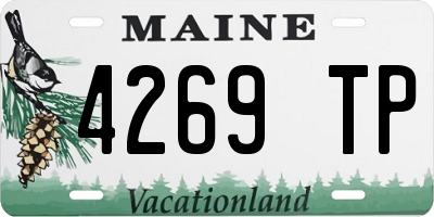 ME license plate 4269TP