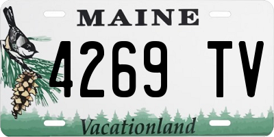 ME license plate 4269TV