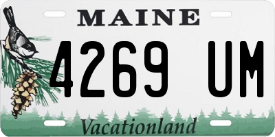 ME license plate 4269UM