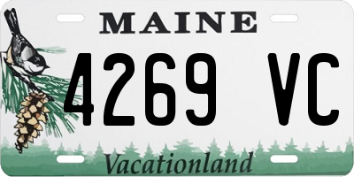 ME license plate 4269VC