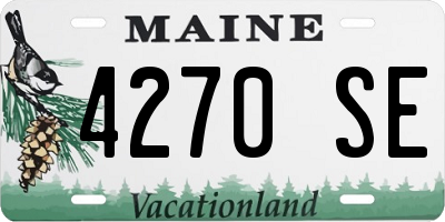 ME license plate 4270SE