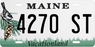 ME license plate 4270ST