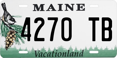 ME license plate 4270TB