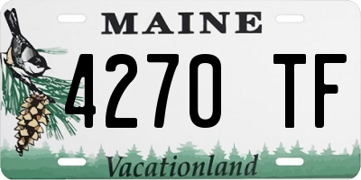 ME license plate 4270TF