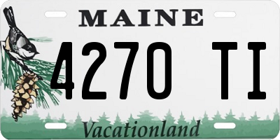 ME license plate 4270TI