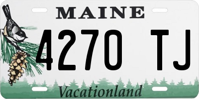 ME license plate 4270TJ