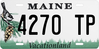 ME license plate 4270TP